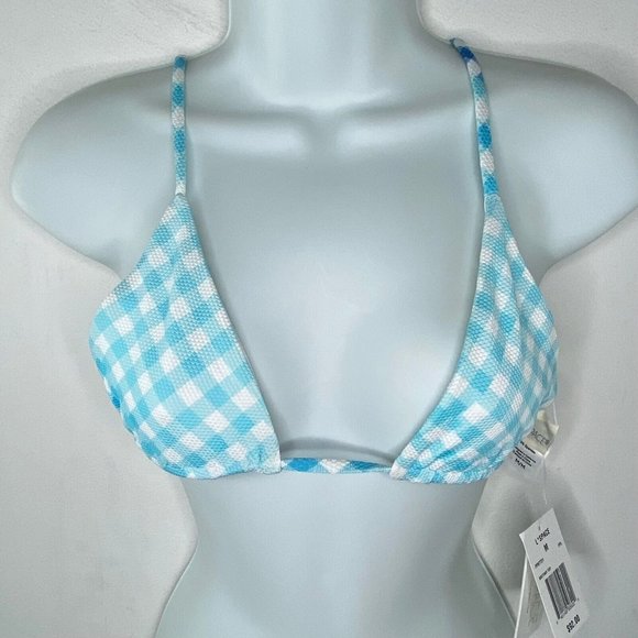 L*Space Women's $92 Brittany Gingham Bikini Swim Top- multiple sizes - Picture 2 of 8